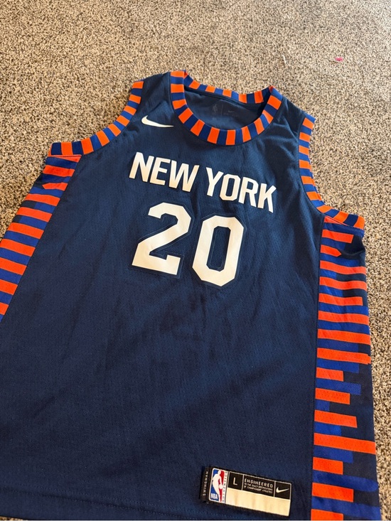 Nike Other - Nike Navy and Orange New York #20 Basketball Jersey